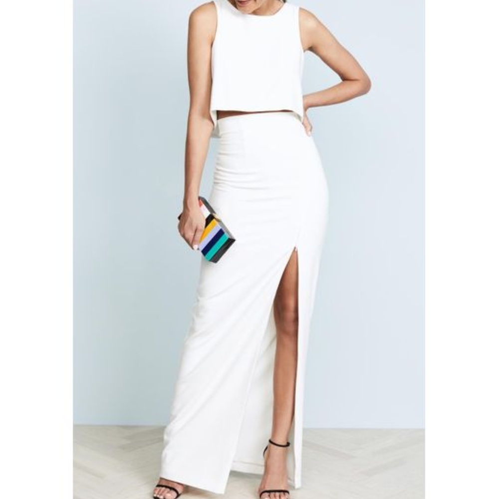 Black Halo Kacie Maxi Dress 2-Piece - White
